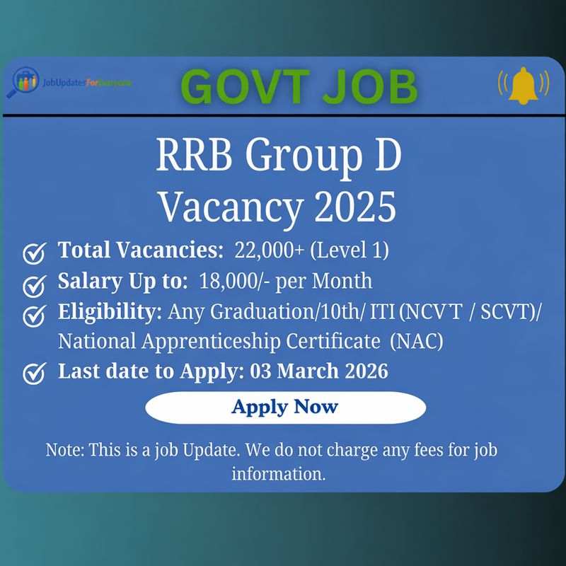 RRB Group D Recruitment 2026