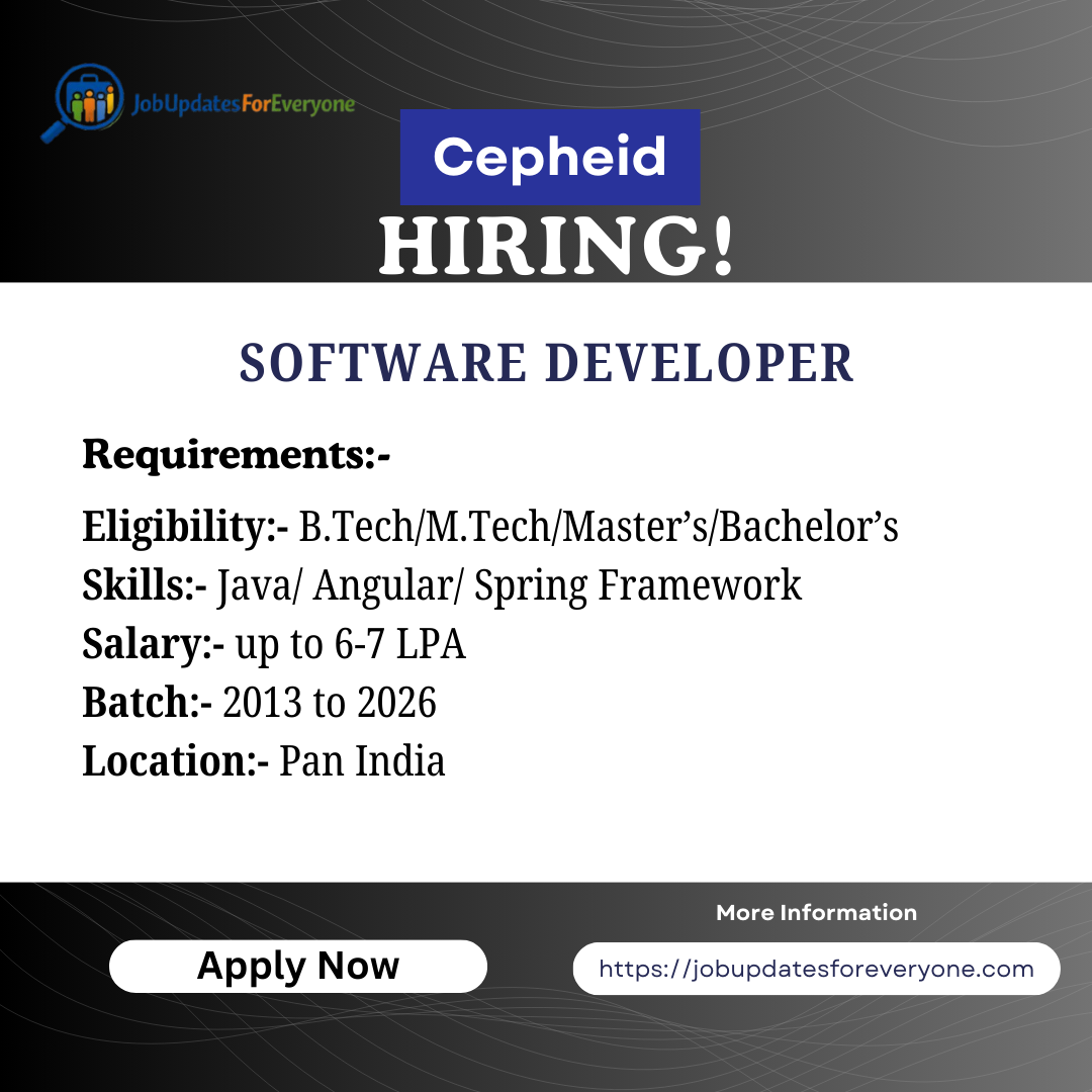 Software Developer Job at Cepheid – Java and Angular