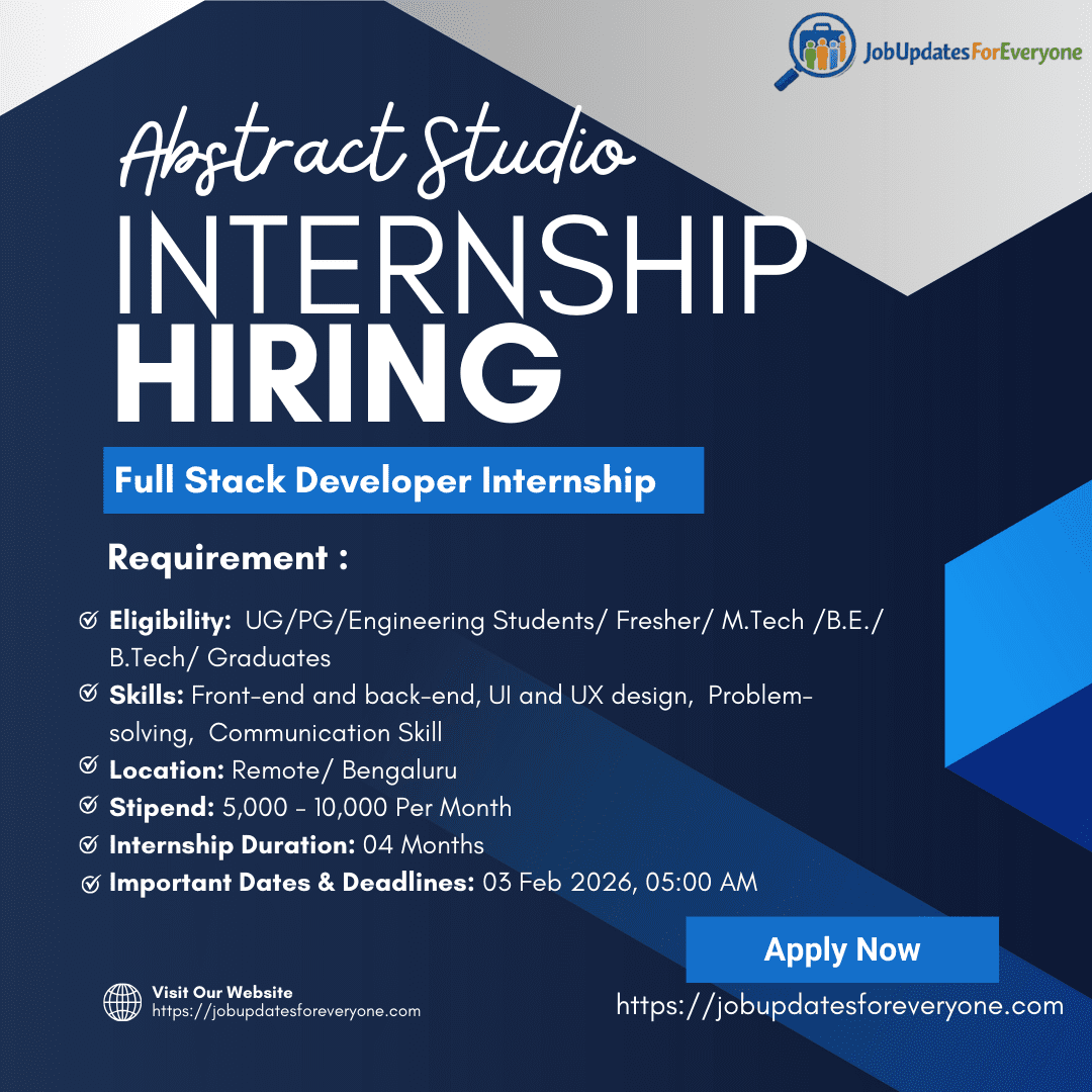 Full Stack Developer Internship-2026-26