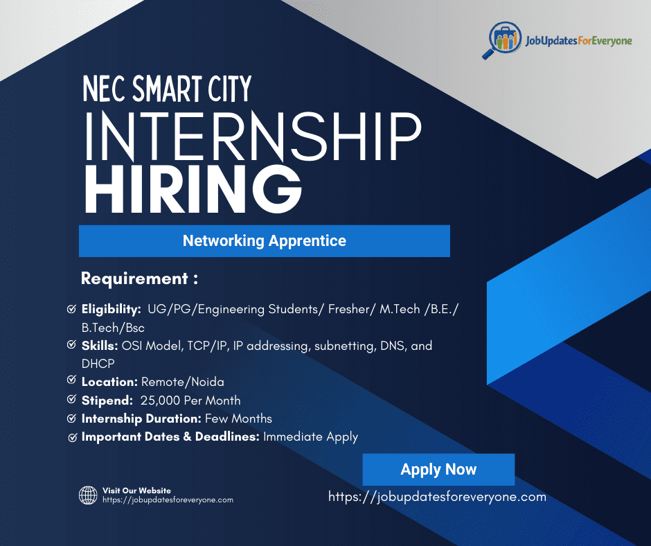 Networking Apprentice Opportunity 2026 at NEC India