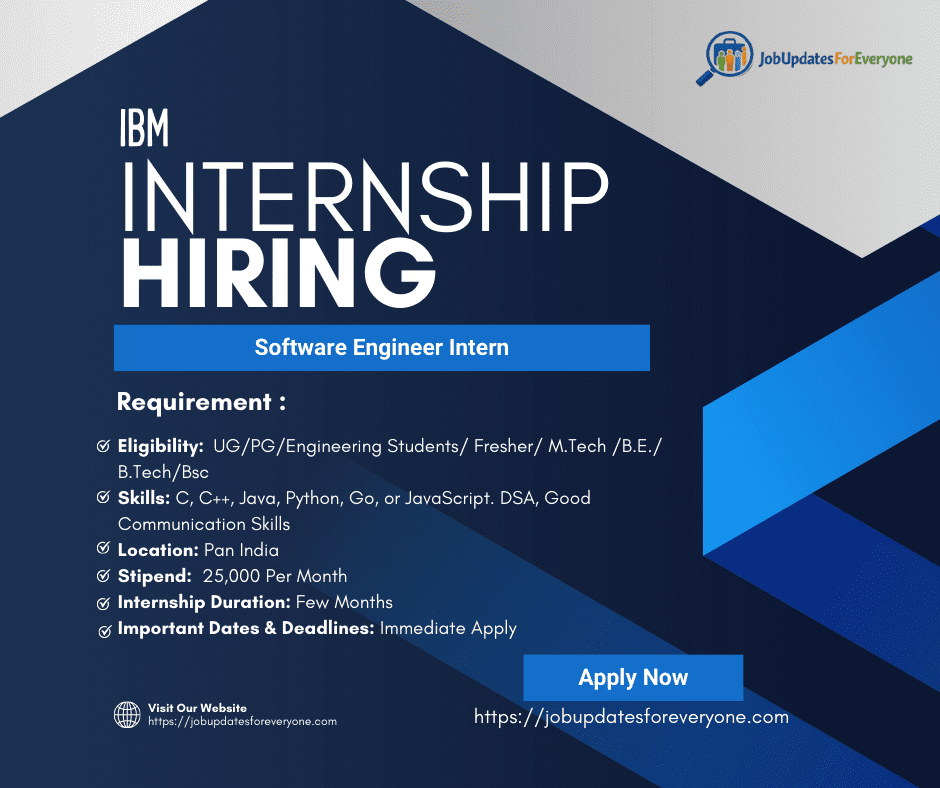 IBM Software Engineer Intern 2026