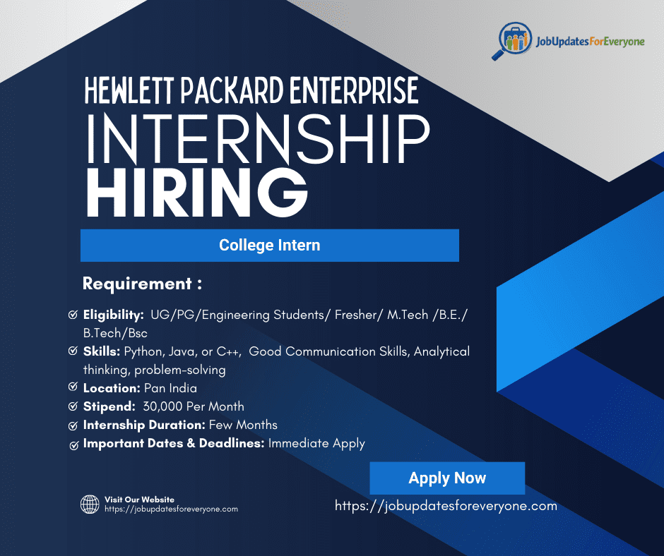 HPE College Intern Recruitment 2026
