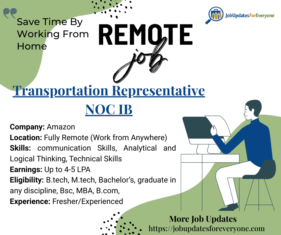 Amazon Transportation Representative NOC IB 2026