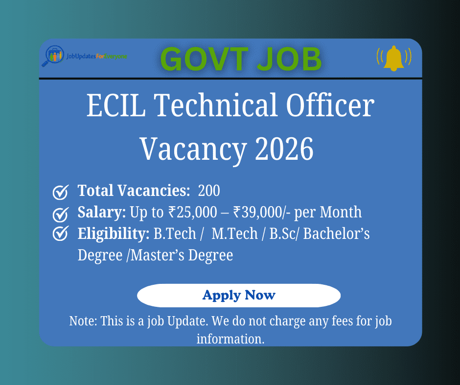 ECIL Technical Officer Jobs 2026