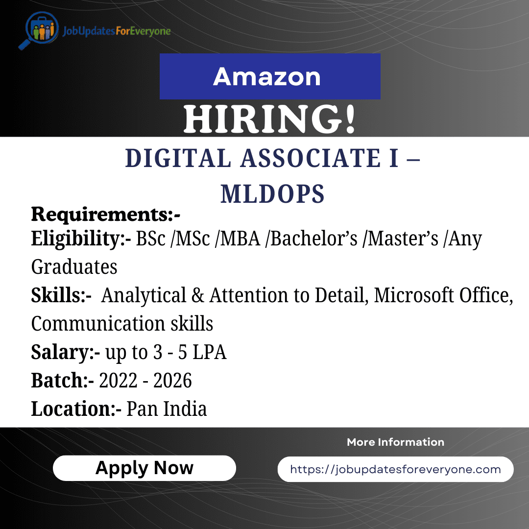 Amazon Digital Associate I - 2026