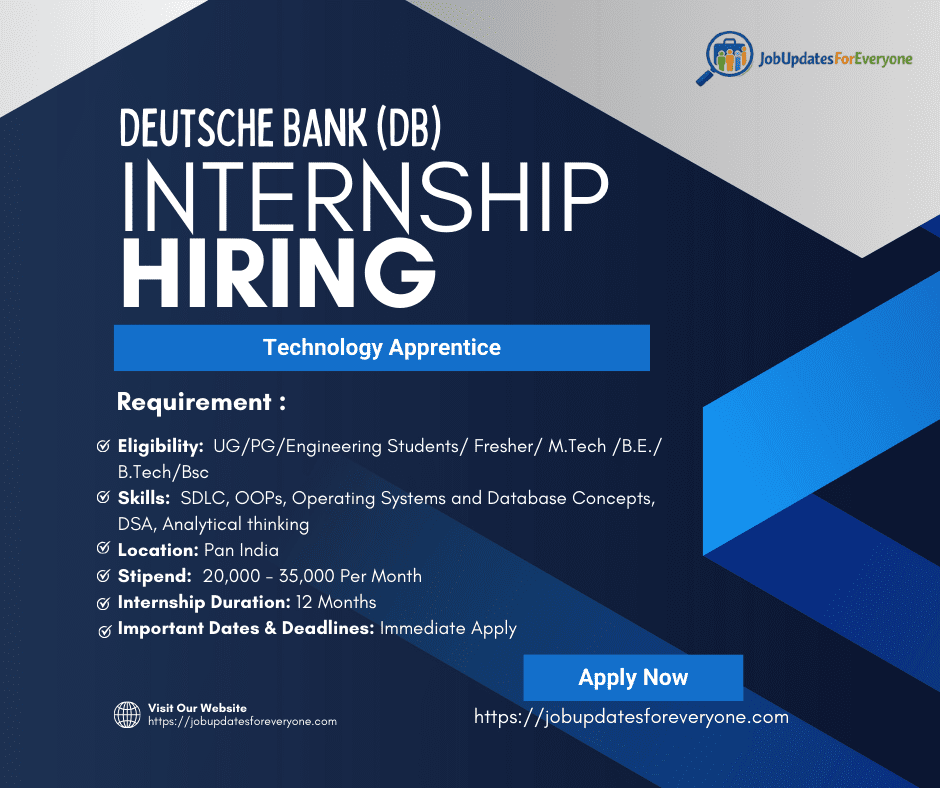 DB Technology Apprentice 2026–2027