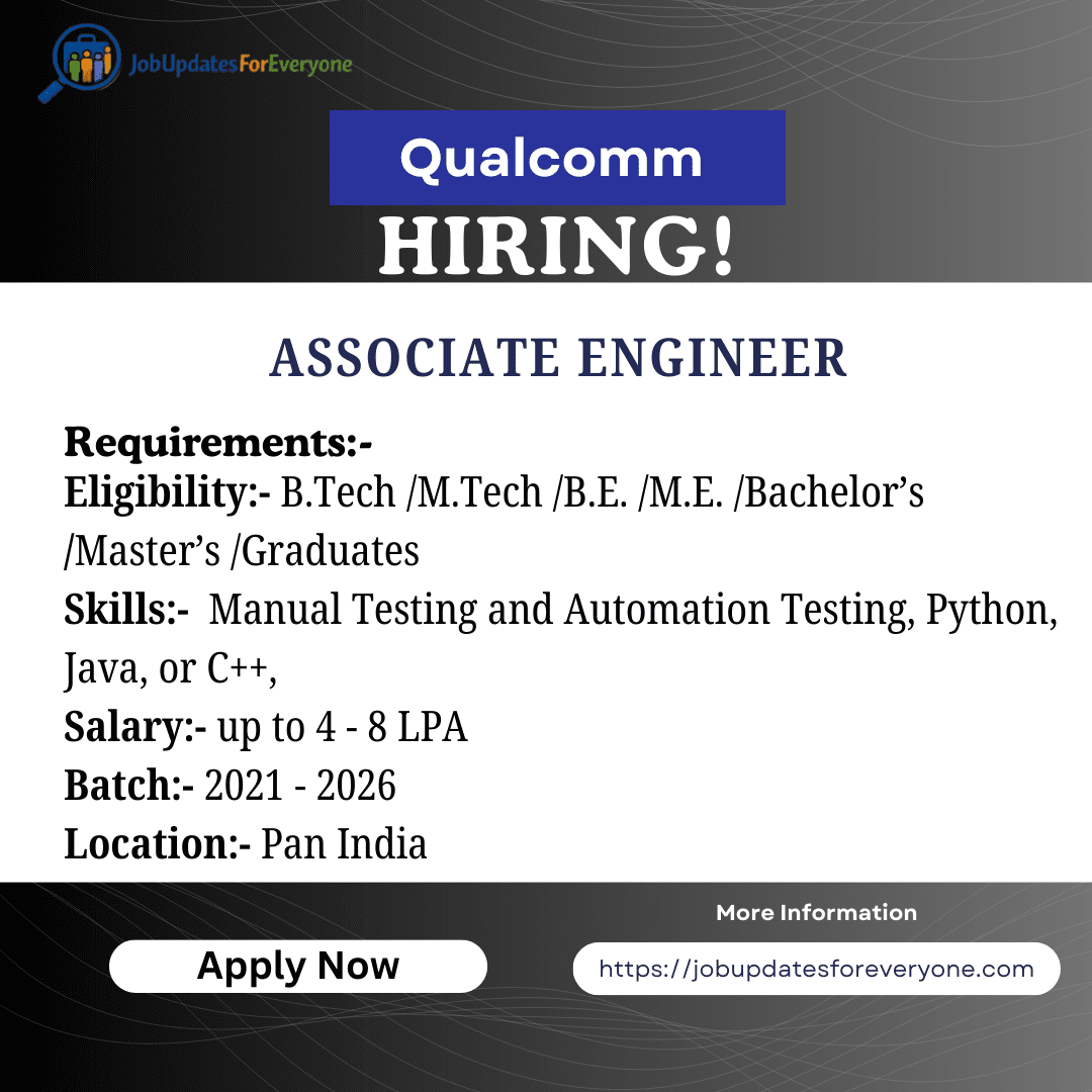 Qualcomm Associate Engineer – Test 2026