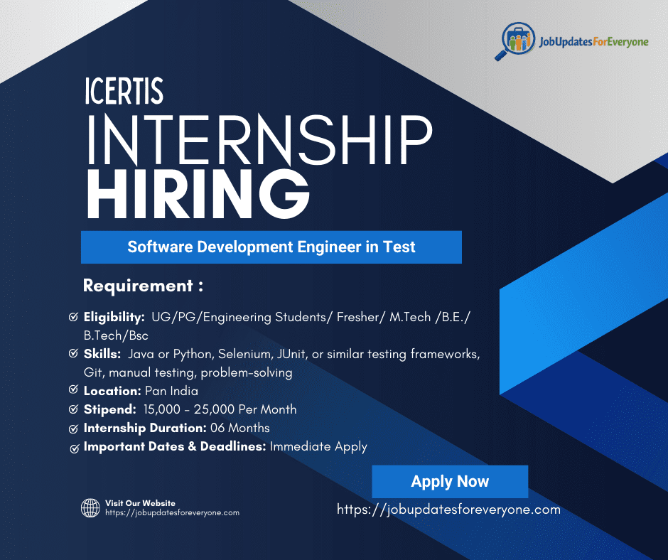 Icertis SDET Internship 2026