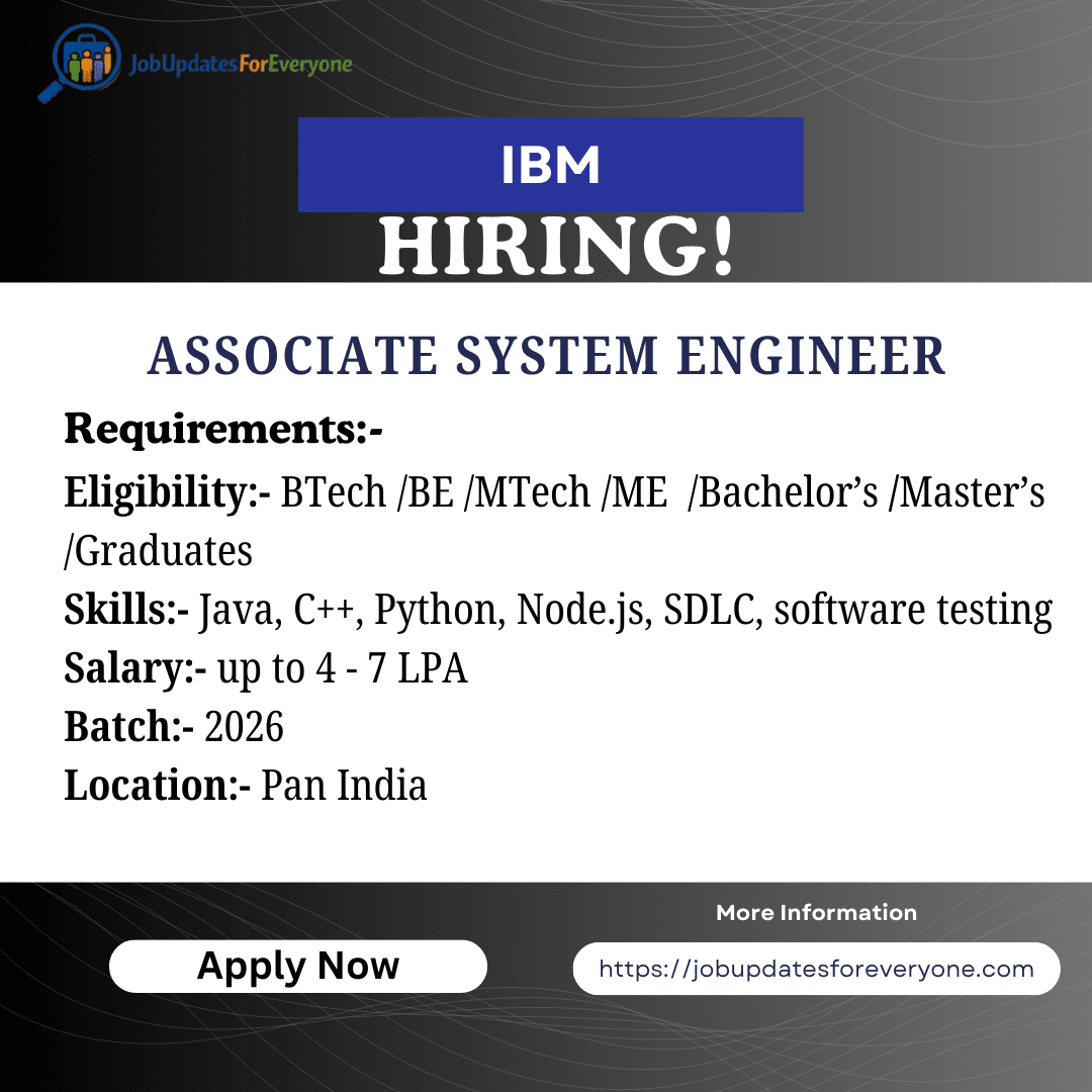 IBM Associate System Engineer 2026