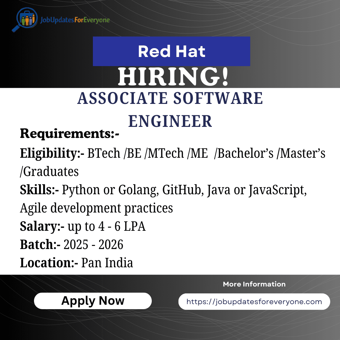 Red Hat is hiring Trainee ASE 2026