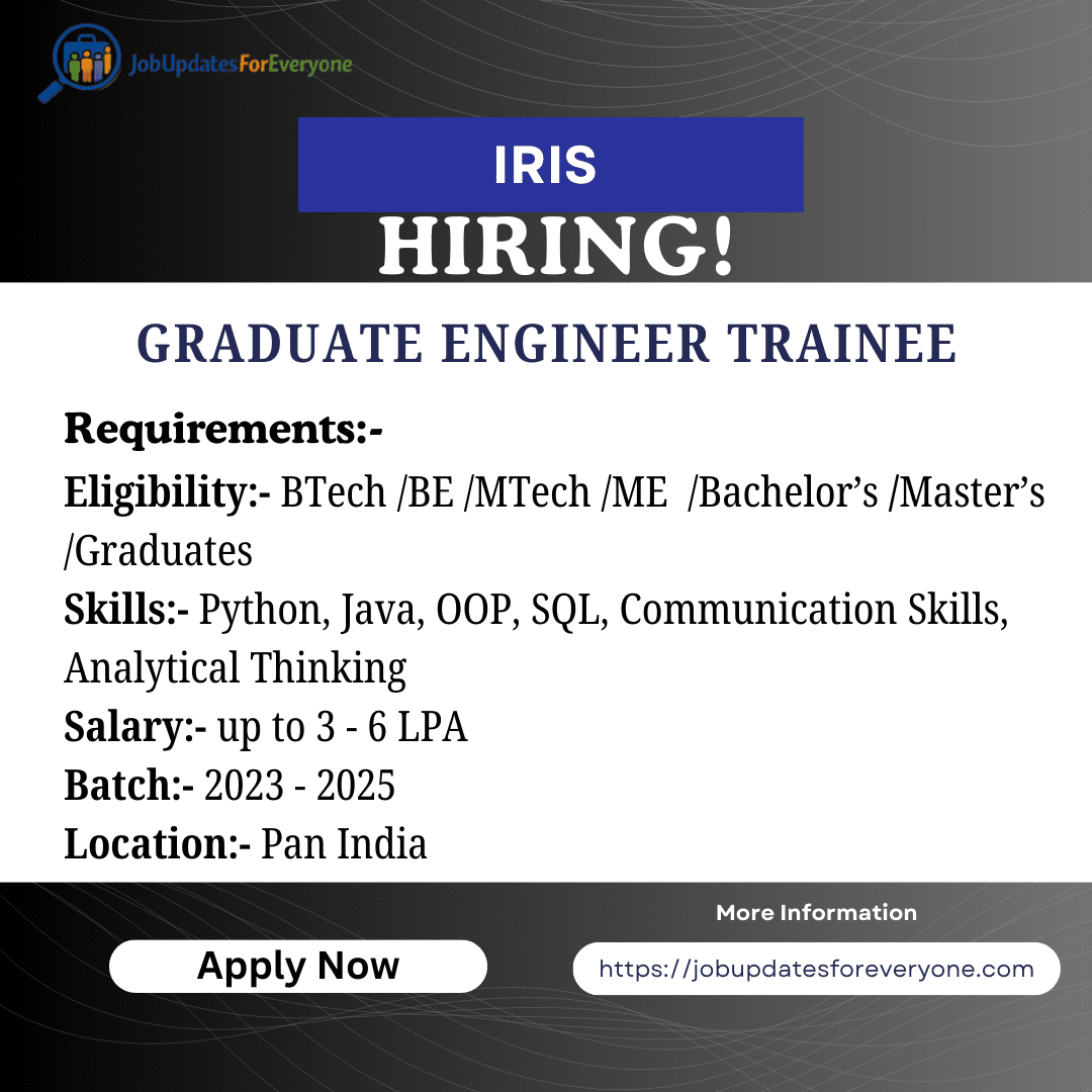 IRIS Graduate Engineer Trainee 2026