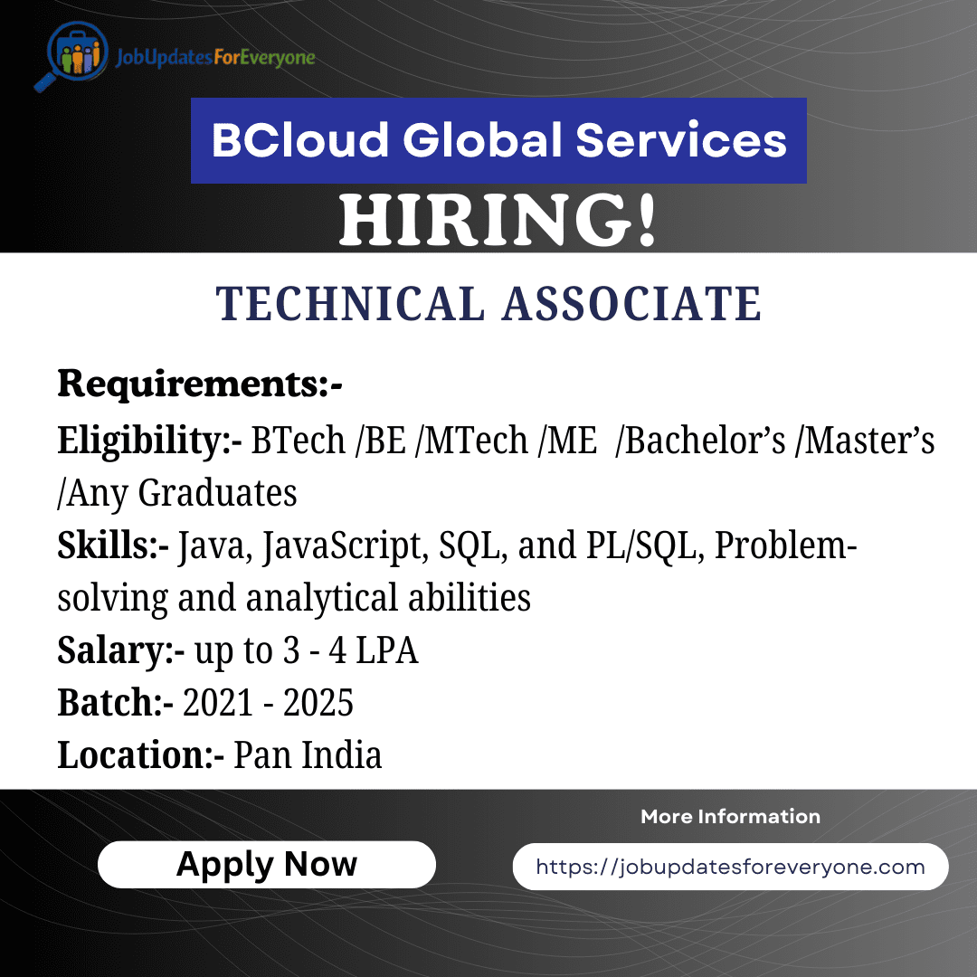 BCloud Global Services Technical Associate 2026