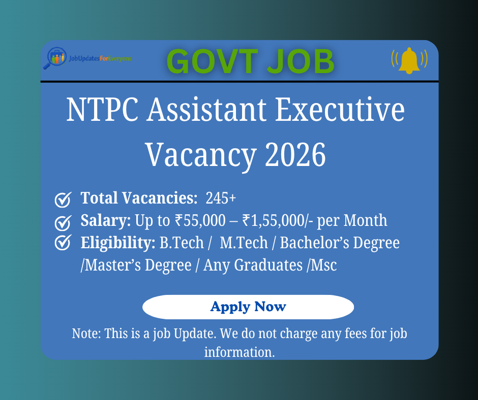 NTPC Assistant Executive jobs 2026