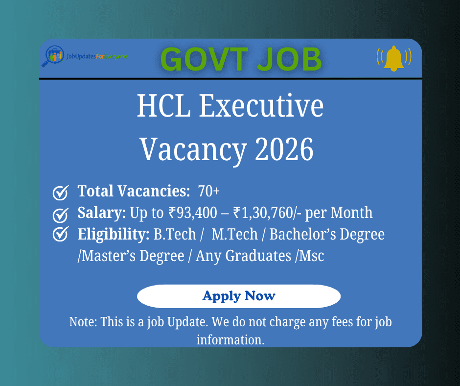 HCL Executive Recruitment 2026